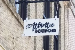 hanging building sign